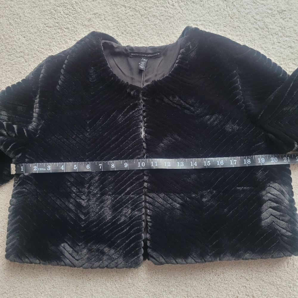 *NWT* WHBM Super Soft Faux Fur Bolero STYLE: 570337846 Size S - Picture 9 of 13